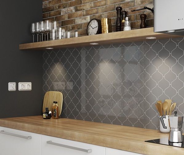 Equipe Scale Alhambra Dark Grey 12x12 płytka ścienna arabeska 158434