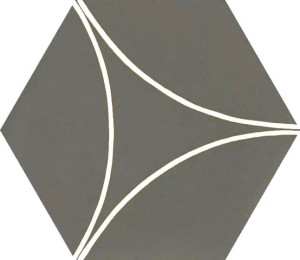 Marazzi Cementum Lead Decoro Arco 18,2x21 M9W1 płytki heksagonalne dekoracyjne