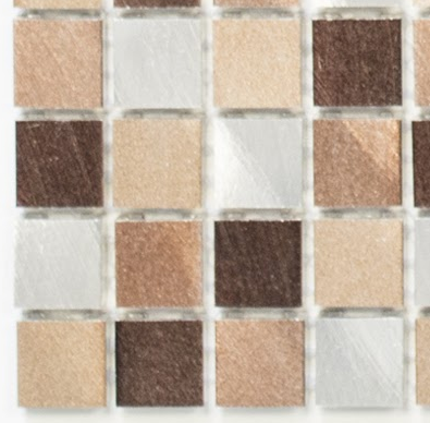 Mozaika aluminiowa kwadratowa mix brązowo - beżowy Metropol MM 0320 31,7 x 31,7 79469