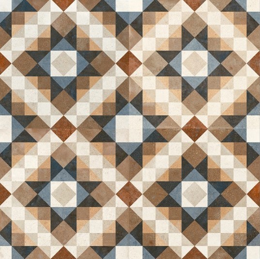 Płytki patchwork wzór klasyczny romby braz Peronda Fs Chester 45x45 dms 46143
