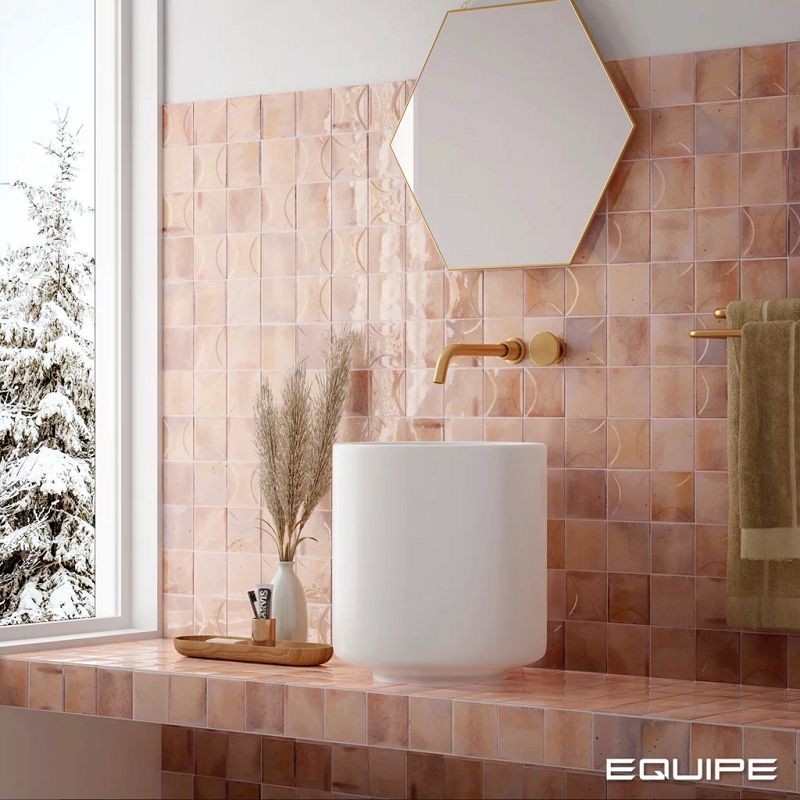 Equipe Hanoi Arco Pink 10x10 płytki cegiełki rustykalne dekoracyjne 127622