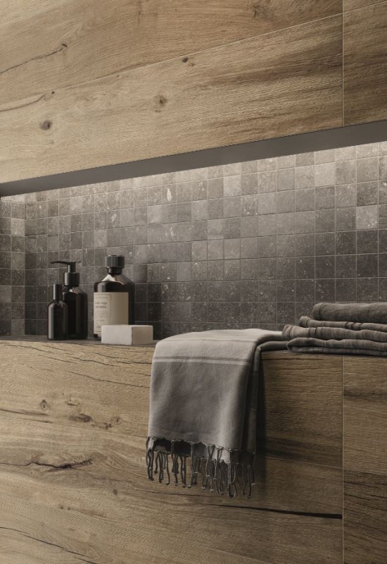 Gres rustykalne sęki naturalne drewno parkiet złoty dab Flaviker Nordik Wood Gold PF60003687 20x120 77872
