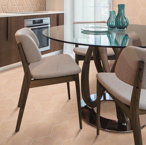 Gresy heksagonalne marmur beżowe Realonda Zaire Crema 33x28,5 37079