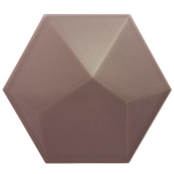 Antonus Heksagon Piramidal Chocolate Mate 17x15 płytka ścienna 108434
