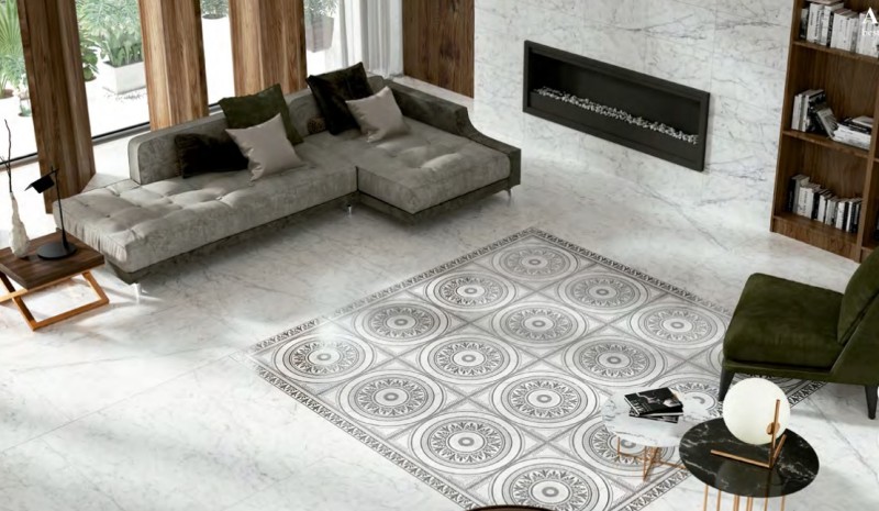 Płytki marmuropodobne białe APE Vita Polished Rect. 60x60 dms 40209