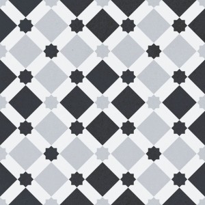 Plytka wzór romb szaro-czarne grafitowe mały kwadrat Mayolika Absolut Decor Dusk 20x20