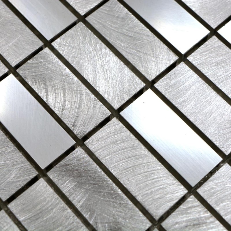 Mozaika srebrna aluminiowa prostokąt mat Metropol MM 0261 30,0 x 30,0 103039