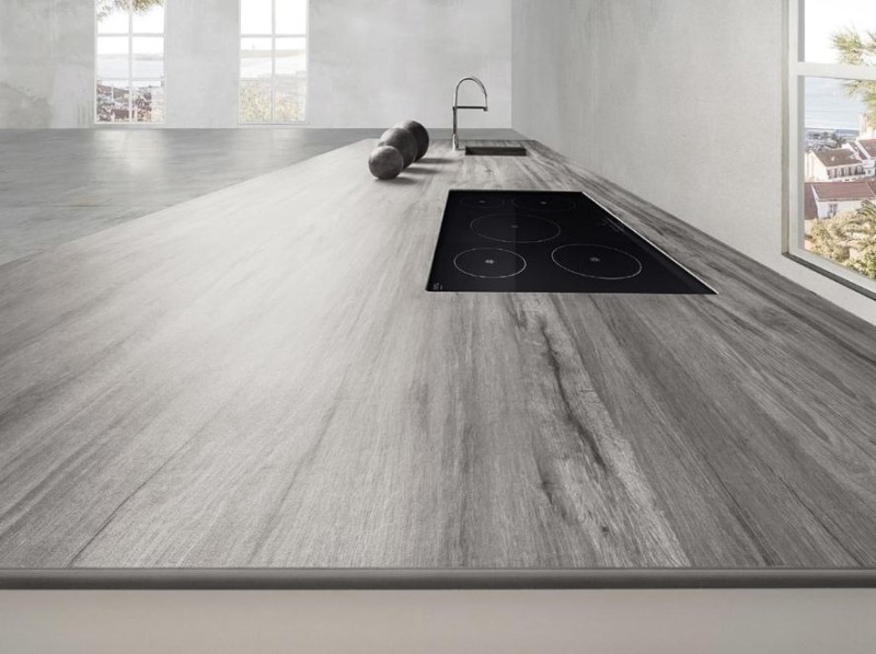 Płytki duże gresowe drewno szare Laminam Legno Venezia Fumo 3+ 100x300 49027