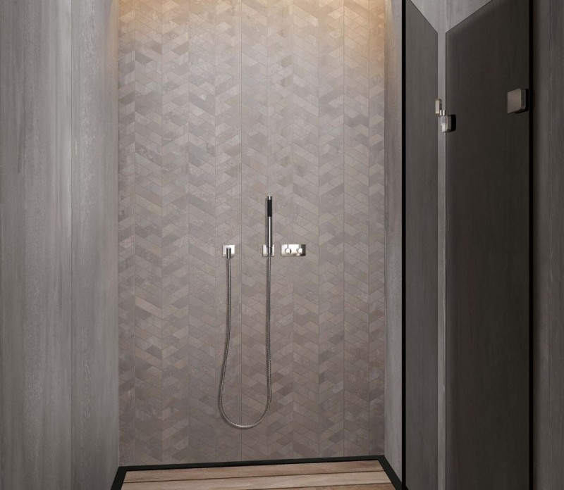 Płytki podłogowe włoskie szare beż ABK Interno 9 Silver Rett 80x80 87869