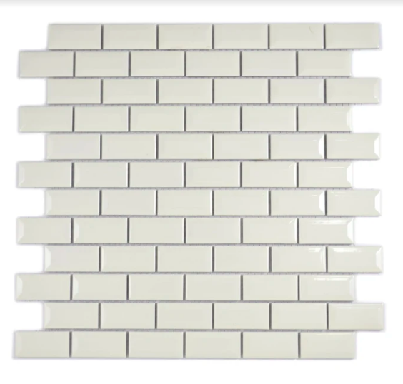 Mozaika monokolor biała małe cegiełki połysk Metropol MM 0506 30,0 x 30,0 75922