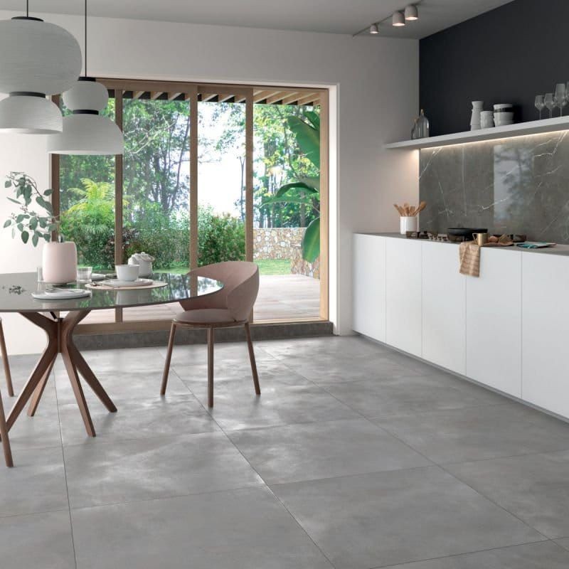Ariana Luce Acciaio Naturale 80x80 płytki gresowe imitujące beton 114634