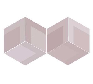 WOW Flow Diamond Decor Old Rose 14x24 płytka gresowa