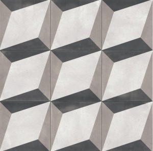 Płytki 3D romby szare Aparici Bondi_Blocks 59.2 × 59.2
