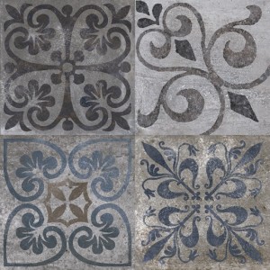 Płytki wzorzsyte grafit szare Porcelanosa Park Antique Silver 59,6x59,6