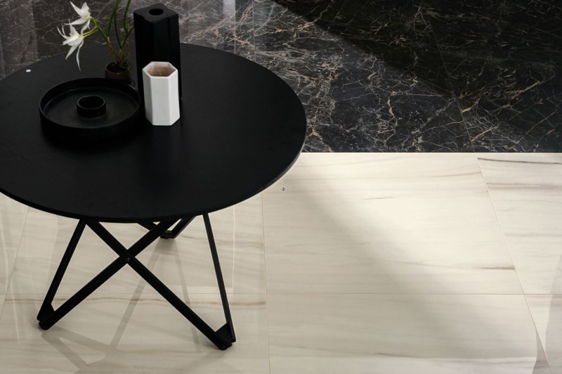 Płytki-spieki imitujące ciemno-brązowy marmur połysk Marazzi Grande Marble Look S. Laurent Lux M0GA 120x240 46807