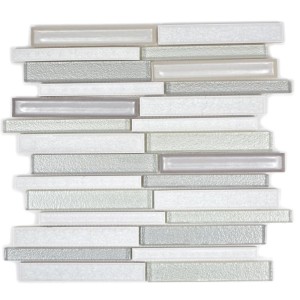 Mozaika mix paski długie a szerokie jasno-szare perl Metropol MM 0623 30,0 x 30,0