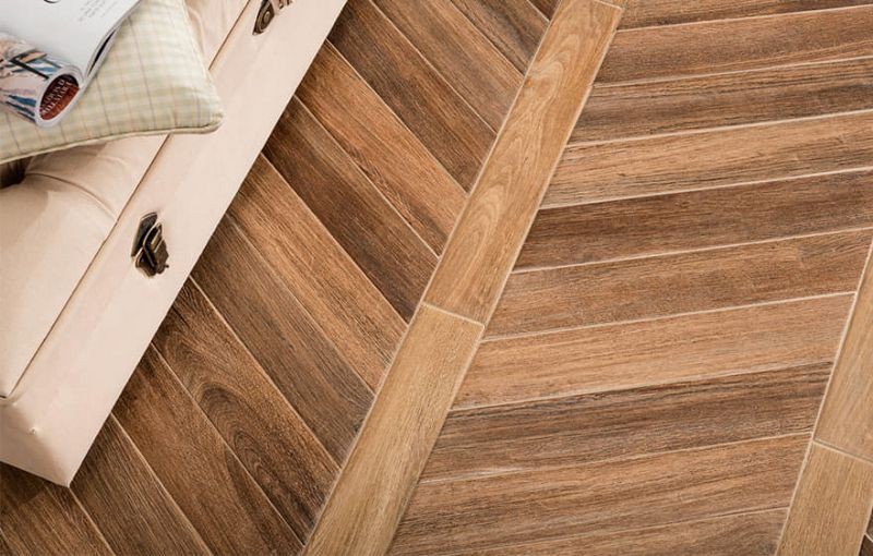 Rondine Vintage Brune Chevron 7,5x40,7 płytka gresowa 150464
