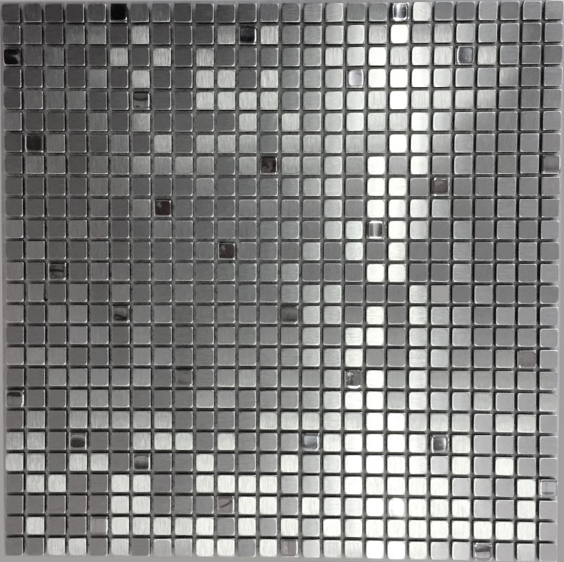 Mozaika srebrna świecąca metalowa Dell Arte Silver Flash 30x30 30997