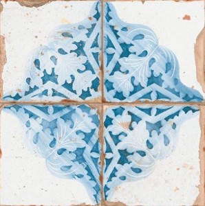 Płytki patchworkowe białe niebieskie Peronda FS Artisan Decor-A 33x33