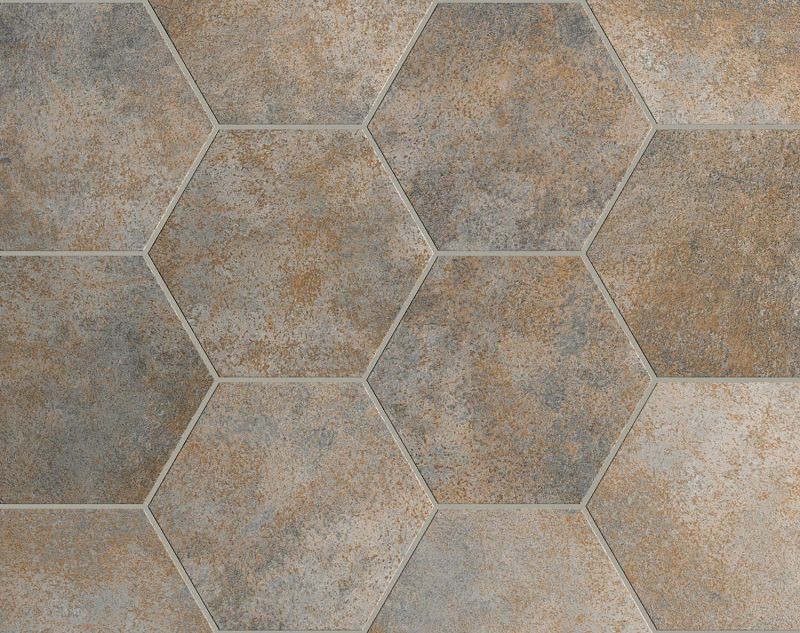 Equipe Oxide Hex Gris 17,5x20 płytki metalizowane heksagonalne 128375