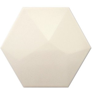 Antonus Heksagon Piramidal Crema Mate 17x15 płytka ścienna