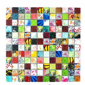 Mozaika kolorowy wzorzysty patchwork mały kwadrat Metropol MM 0542 30,0 x 30,0