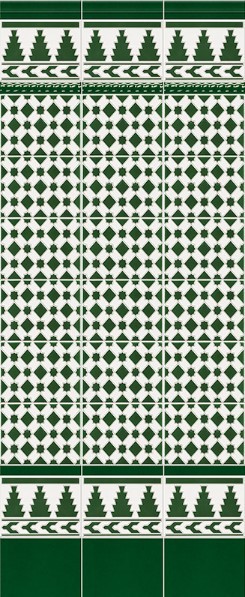 Płytki ścienne zielone Mainzu Zócalo Athambra Verde 14x28 63027