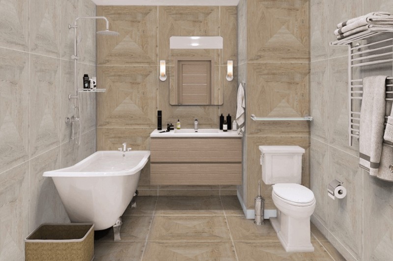 Płytki imitujące naturalne drewno w formie kwadratu jasne Porcelanosa Heritage Colonial 80X80 15643