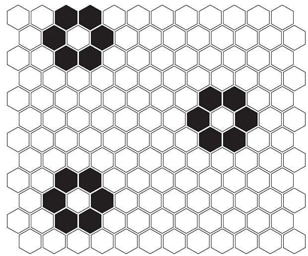 Dunin Mini Hexagon B&W Flower 26x30 mozaika heksagonalna 103868