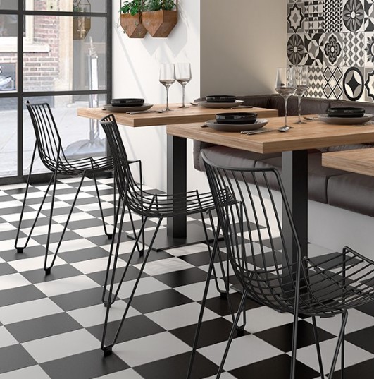 Płytki małe czarne Geotiles Mugat Negro 22,3x22,3 dms 46046