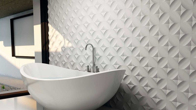 WOW Wave Ice White Matt 12,5x12,5 płytka ścienna 158082