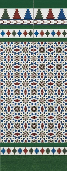 Płytki dekoracyjne Mainzu Zócalo Alhambra Cenefa c -282 14x28 63014