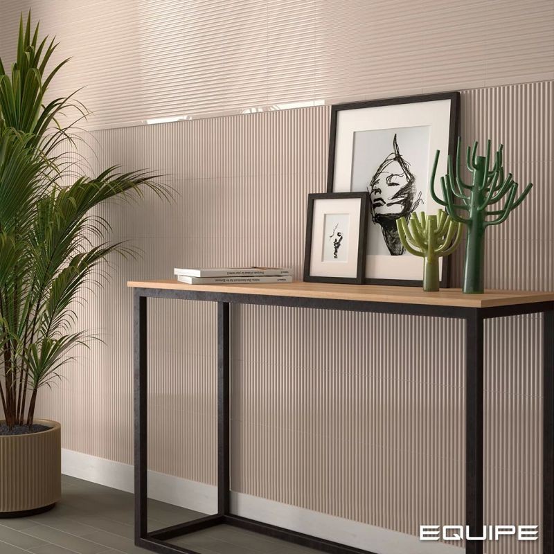 Equipe Costa Nova Onda Beige Pale 5x20 płytki cegiełki dekoracyjne 3D 127228