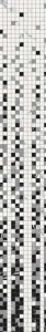 Mozaika imitujące marmur czarna biała szara Casalgrande Padana Marmoker Mosaico Cascata A Tessera 29.5x206.5