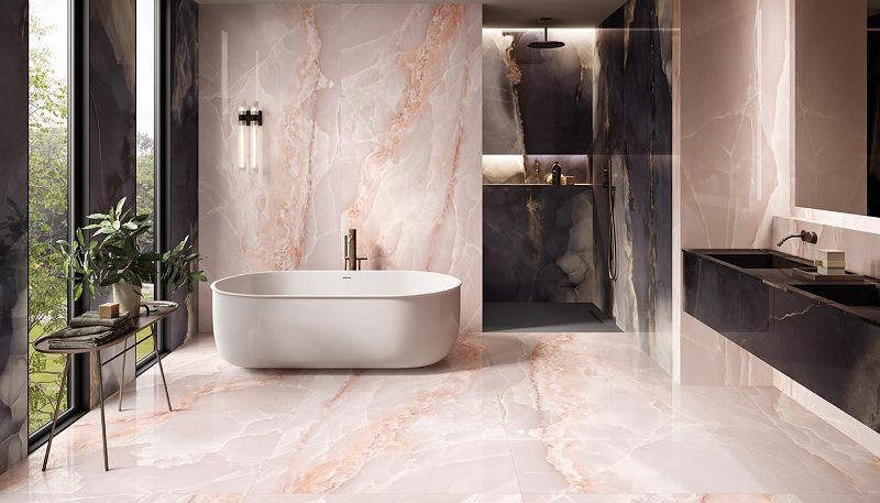 Emil Ceramica Tele di Marmo Onyx Pink Silktech 60x120 EKT9 płytki onyks gresowe 126311