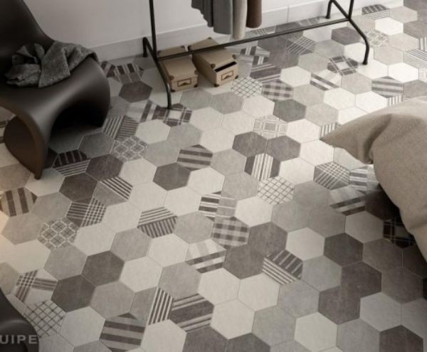 Equipe Hexatile Cement Geo Grey 17,5x20 płytka gresowa 127750