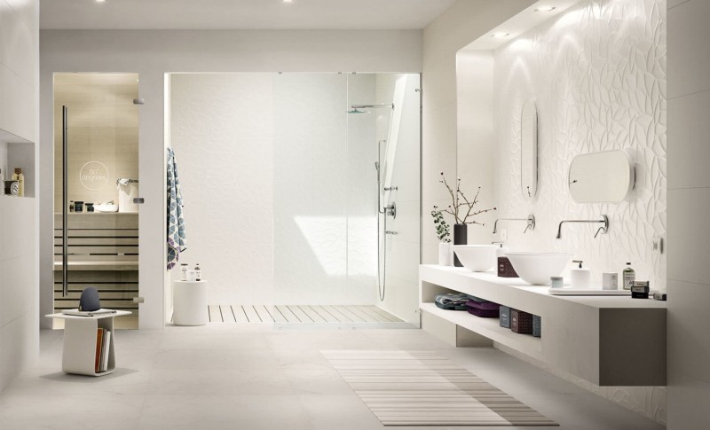 Płytki ścienne białe gładkie Marazzi Essenziale Lux mmfk 40x120 15836