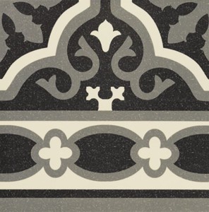 Mainzu Florentine Cenefa Black 20x20 płytka podłogowa
