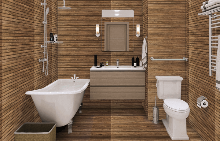 Płytki paseczki drewno braz Porcelanosa Lexington Cognac 45X120 76804