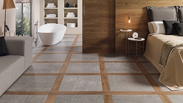 Płytki podłogowe ścienne drewno brązowe Porcelanosa Delaware Nogal 19,3x180 15024
