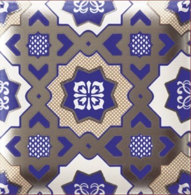 Płytki orientalny wzór granatowe or Nilo Blu 15x15 48684