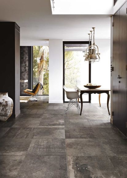 Płytki podłogowe kamień przetarty ciemno szary beton Florim Rex La Roche di Rex Mud 60x120x10mm 32037