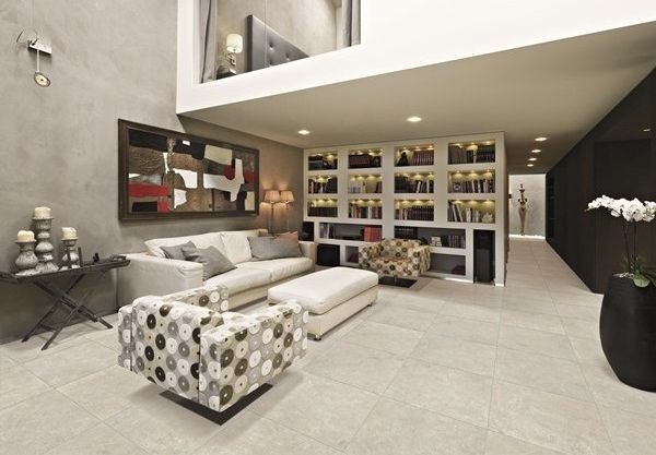 Tuscania Grey Soul Light Rettificato 61x61 płytka gresowa imitująca beton 152150