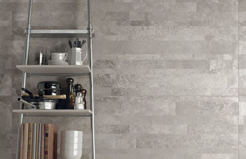 Płytki podłogowe ścienne beton brąz szary paski ABK Unika Illusion Grey UKR34170 60x120 84720