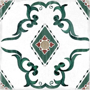 Estudio Andratx Dragonera Green 15x15 płytka podłogowa patchwork