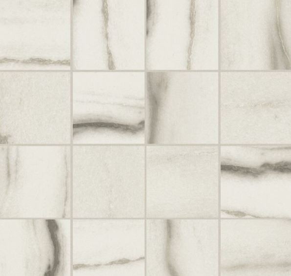 Mozaika podłogowa marmur biały z żyłą Florim Rex Prexious of Rex White Fantasy Moz Gloss 30x30 98671
