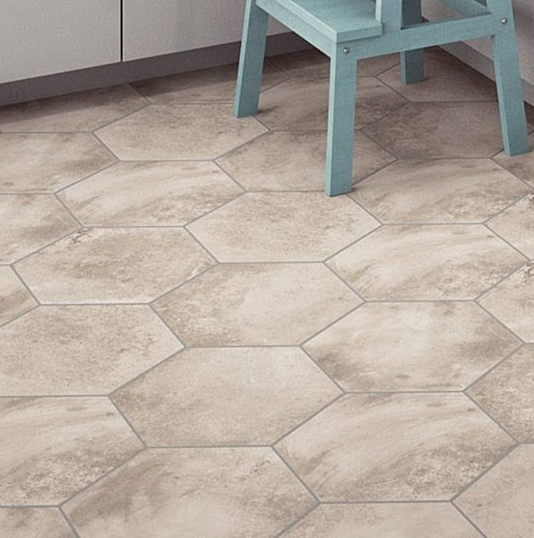 Gresy przetarte heksagonalne szare Realonda Memphis Gris 33x28,5 37626