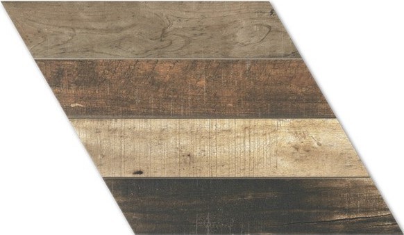 Gresy francuska jodła przepalony brąz Realonda Diamond Pallet Tobacco Chevron R 70x40 (prawy) 39550
