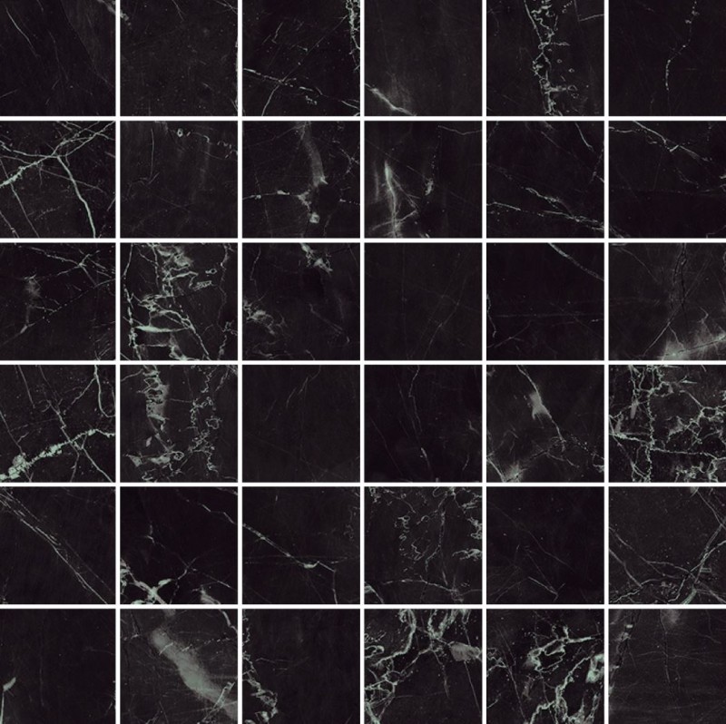 Mozaika podłogowa marmur czarny z białą złotą żyłą kostki Gardenia Orchidea Unique Marmi Mos.T36 Infinity Black 33,3 × 33,3 93610