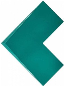 Płytki dekoracyjne turkusowe francuska joedłka mocno strukturalne Elle Emerald 20x20 cre
